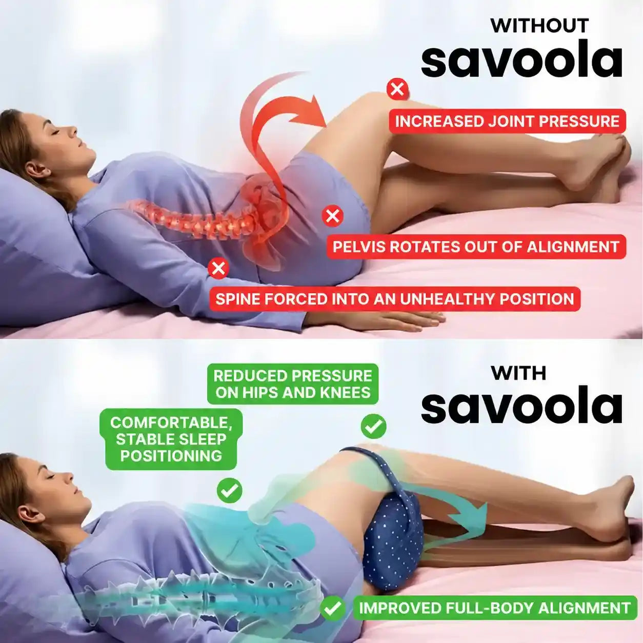 Savoola Knee Alignment Pillow